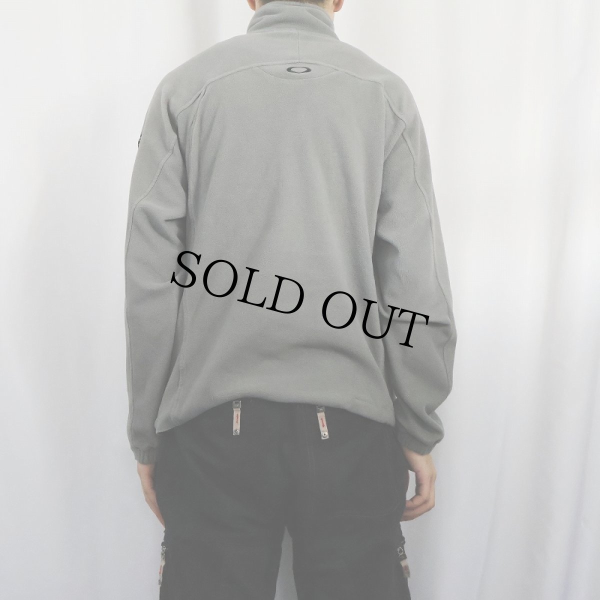 画像4: OAKLEY ロゴ刺繍 フリースプルオーバージャケット M (4)