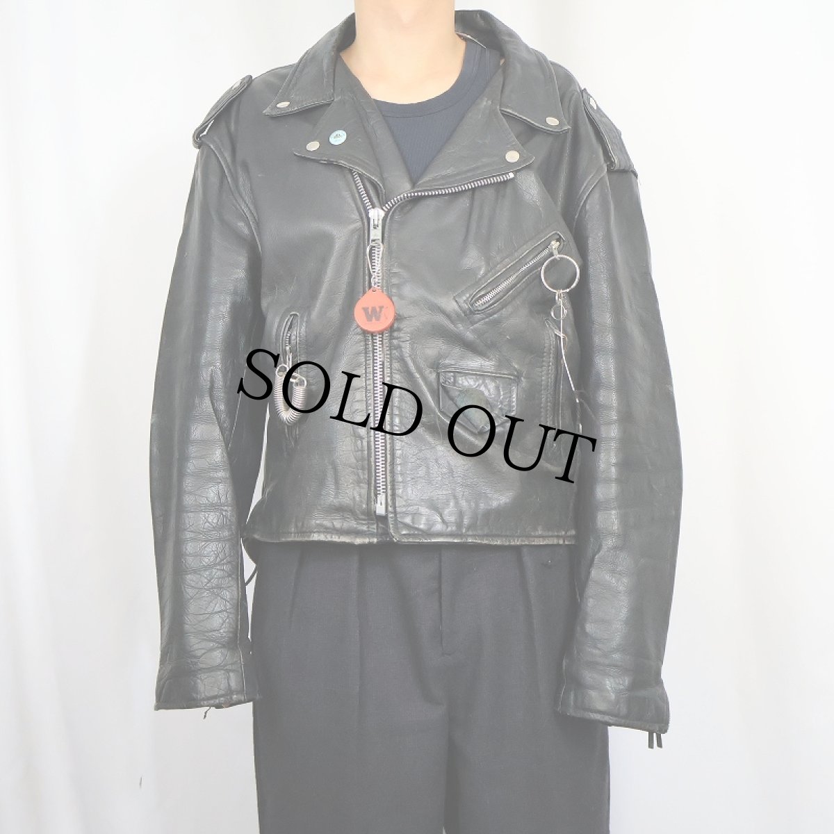 画像2: 70〜80's ダブルライダースジャケット SIZE44 (2)