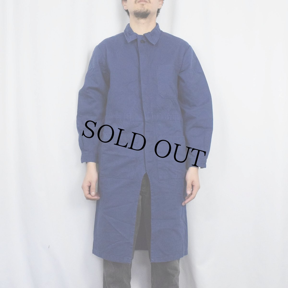 画像2: 80's〜 ドイツ軍 HBT メカニックコート (2)