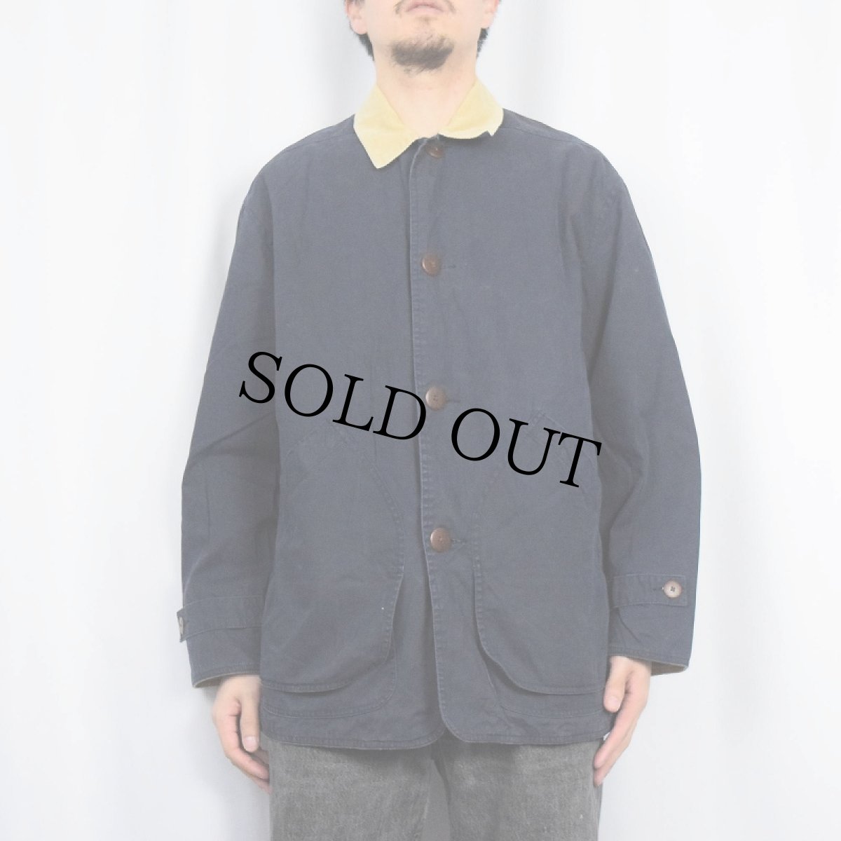 画像2: 90's J.CREW ハンティングジャケット NAVY S (2)