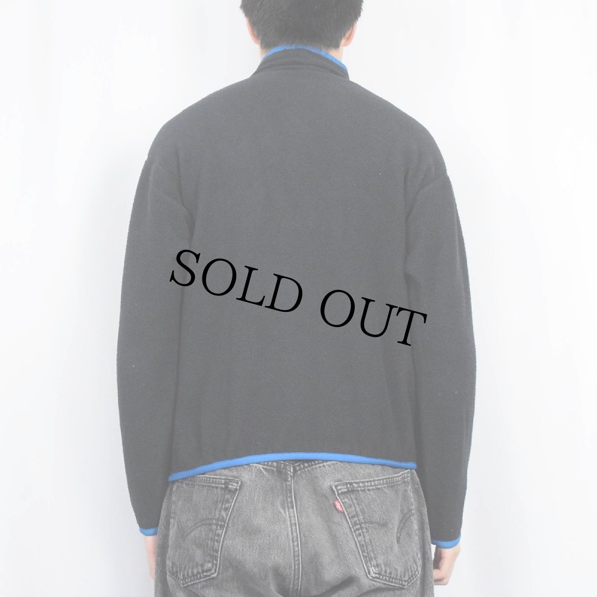 画像3: 90's Patagonia USA製 ハーフジップ フリースプルオーバージャケット BLACK L (3)