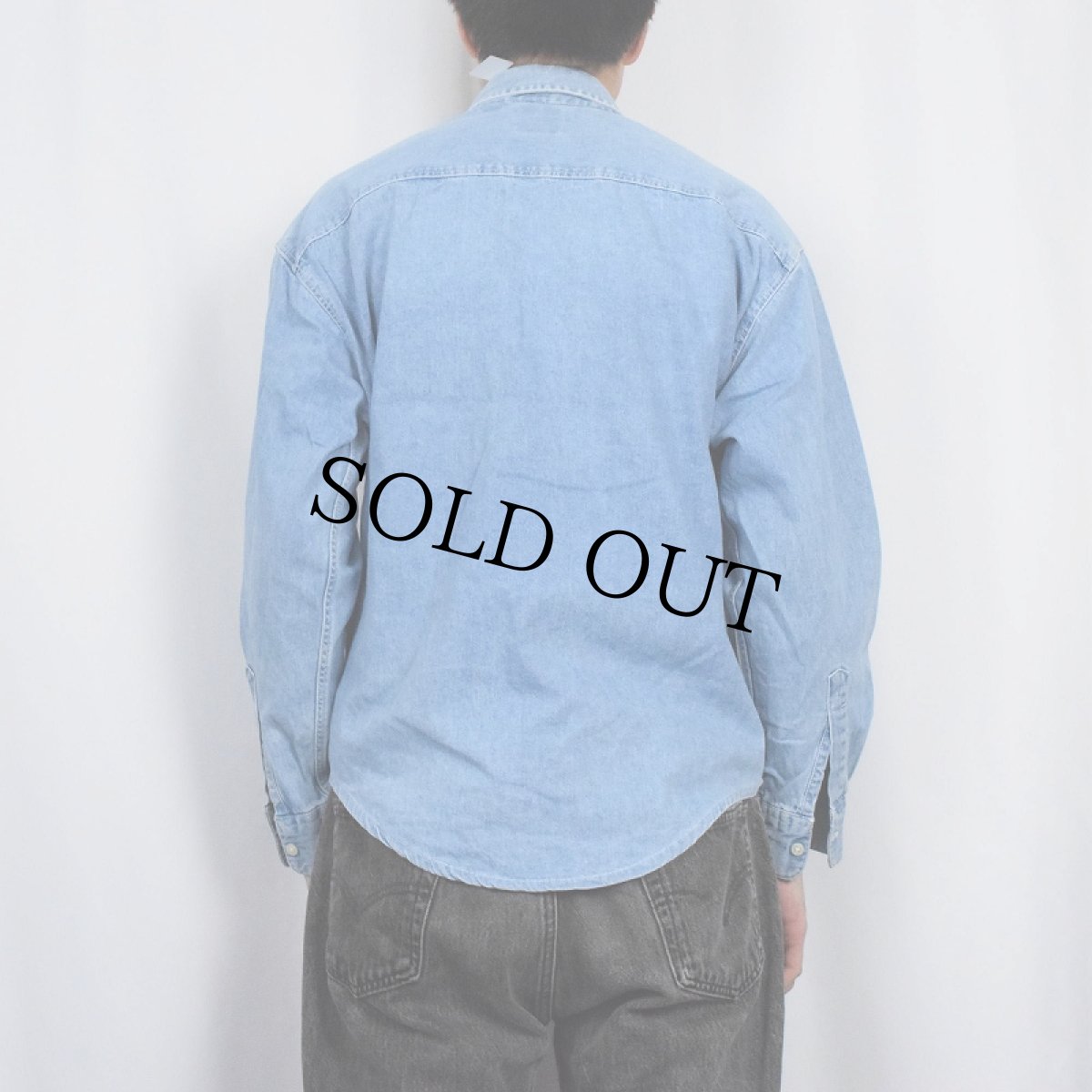 画像3: 90's GAP デニムボタンダウンシャツ S (3)