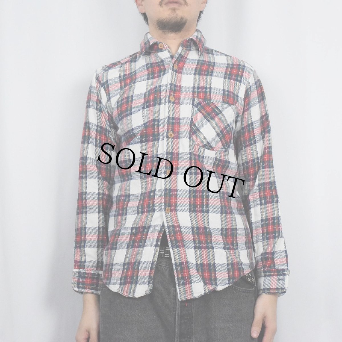 画像2: 70's JCPenney BIGMAC チェック柄 ヘビーネルシャツ M (2)