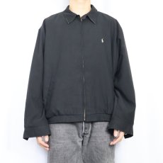画像2: POLO Ralph Lauren ロゴ刺繍 スイングトップ BLACK XL (2)