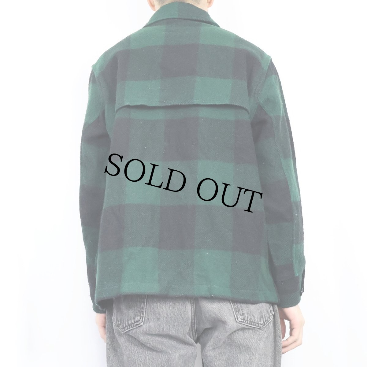 画像3: 70's Woolrich USA製 バッファローチェック柄 ウールジップジャケット L (3)