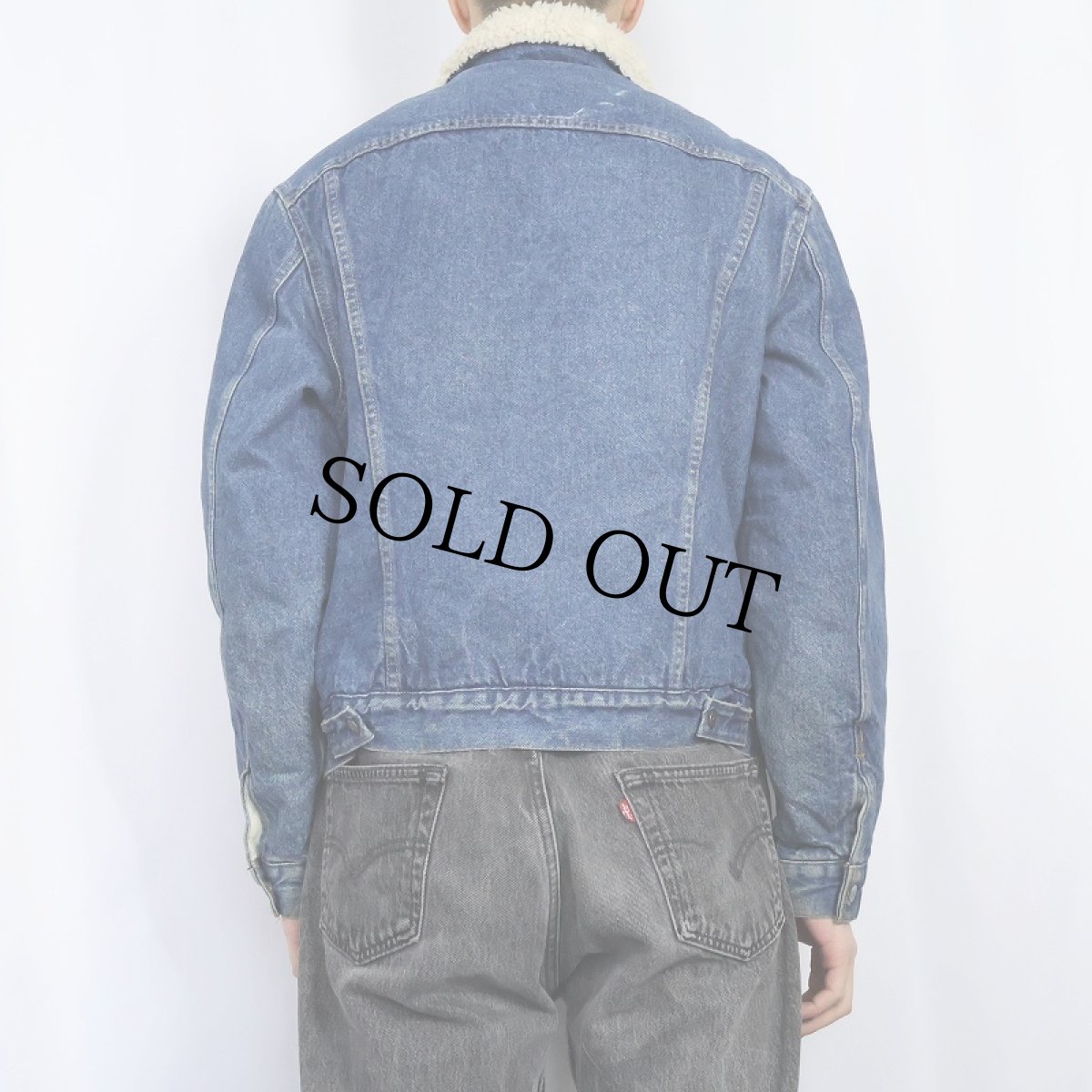 画像3: 80's Levi's USA製 デニムボアジャケット SIZE42R (3)