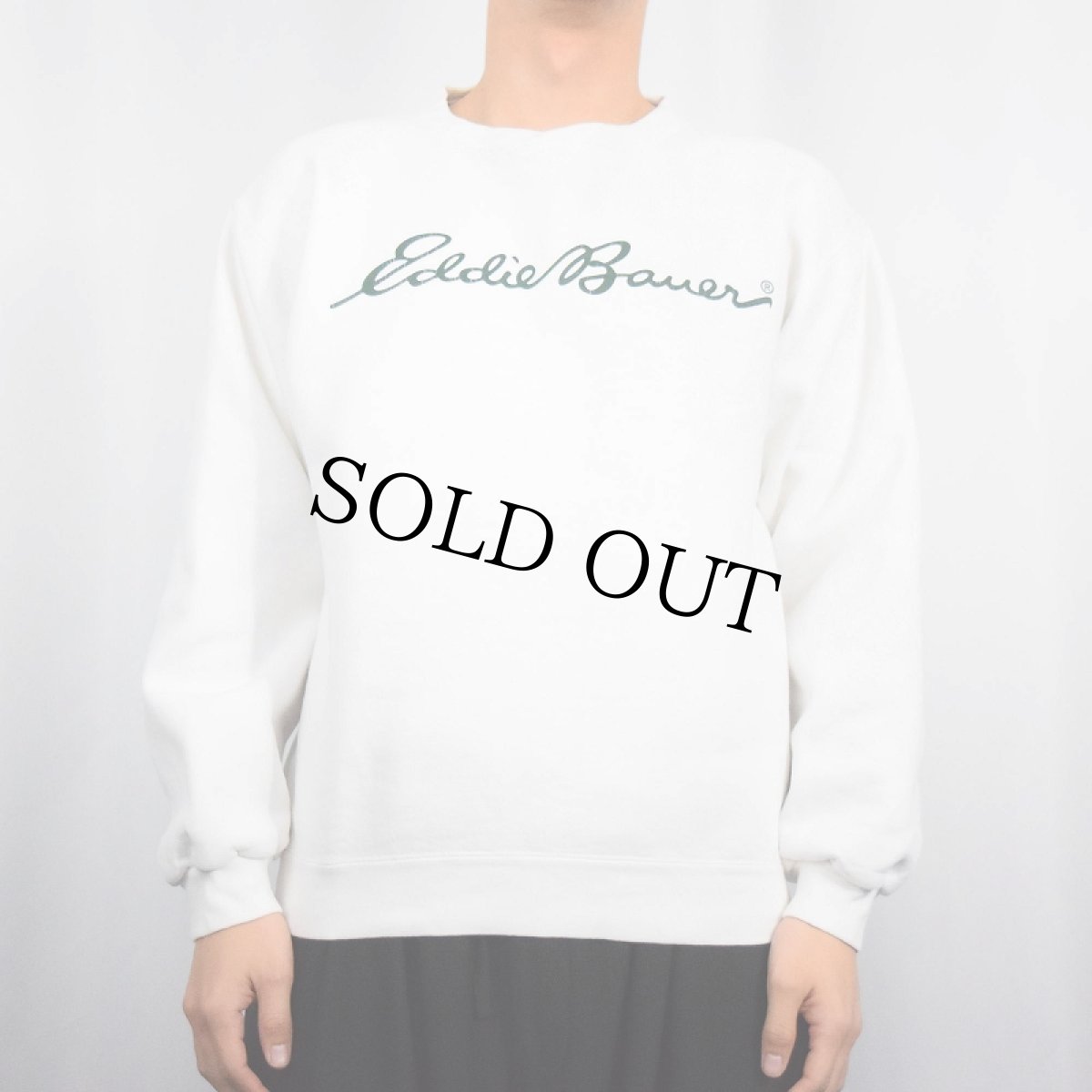 画像2: 90's Eddie Bauer "GALT SAND" USA製 ロゴプリントスウェット S (2)