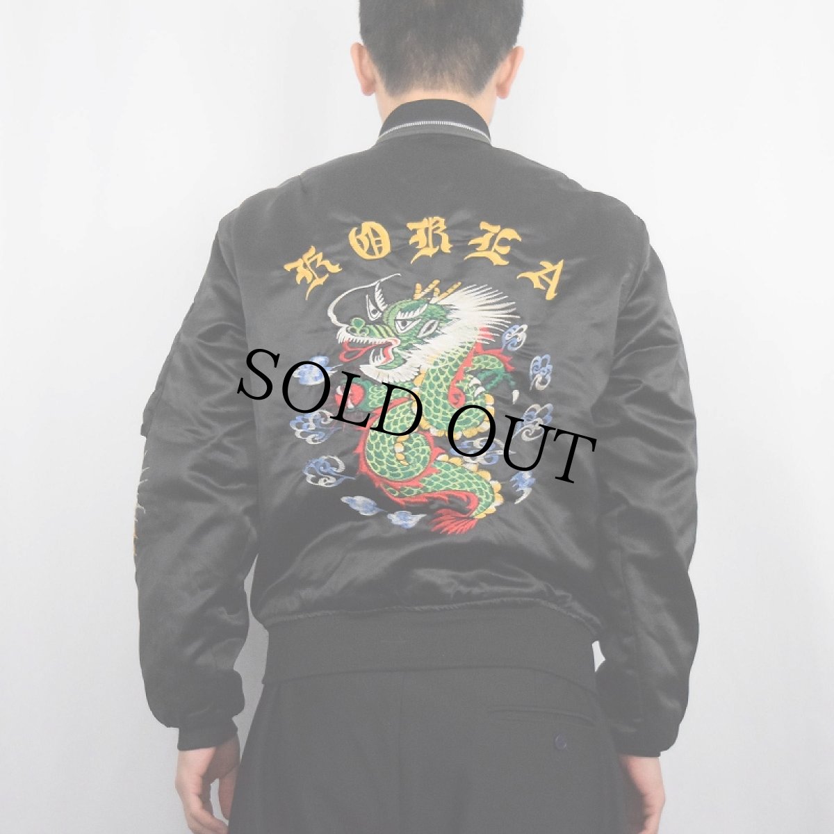 画像4: 80's "KOREA" 龍刺繍 スーベニアジャケット BLACK (4)