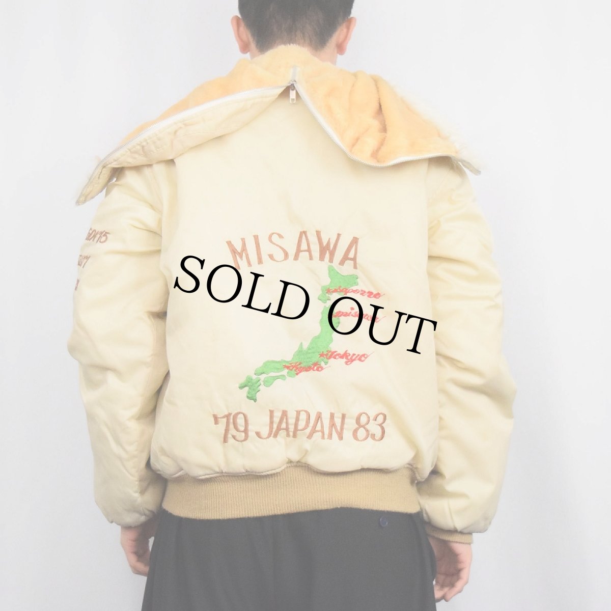 画像4: 80's  "MISAWA 79 JAPAN 83" ラビットフード スーベニアジャケット (4)