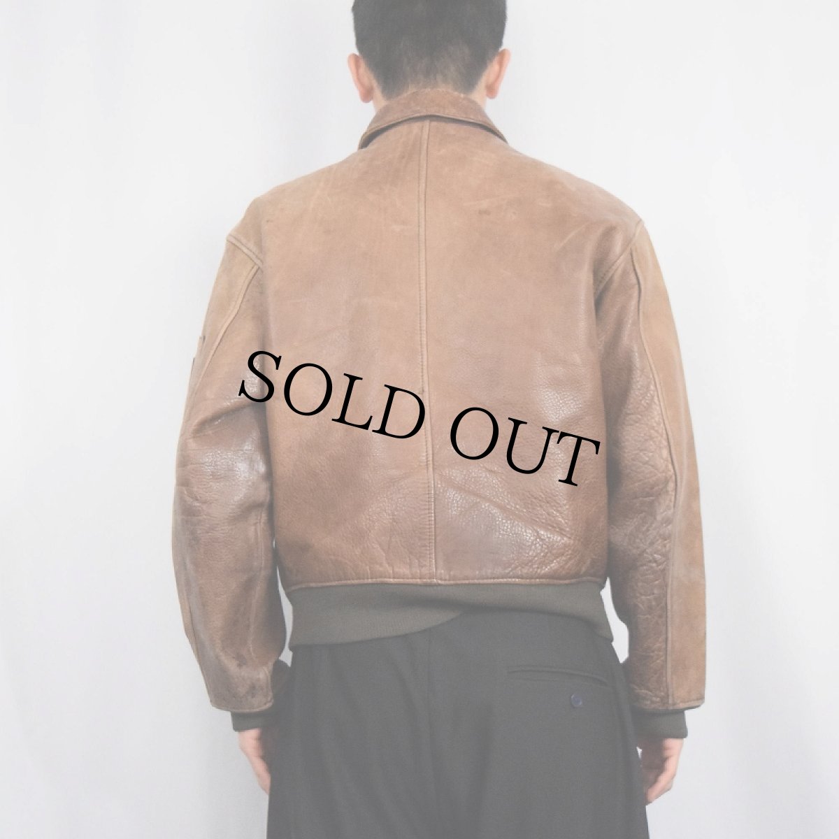 画像4: 80〜90's AVIREX LIMITED "B-15 TYPE" レザーフライトジャケット S (4)