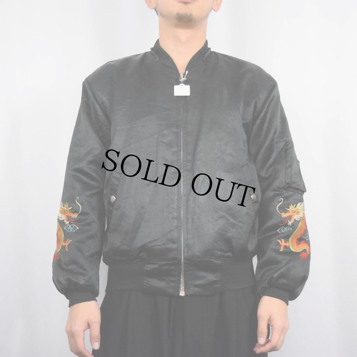 画像3: 80's "KOREA" 龍刺繍 スーベニアジャケット BLACK (3)