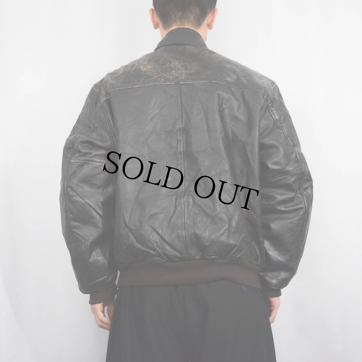 画像3: 80's〜 L.L.Bean USA製 "A-2 TYPE" フライトレザージャケット L (3)