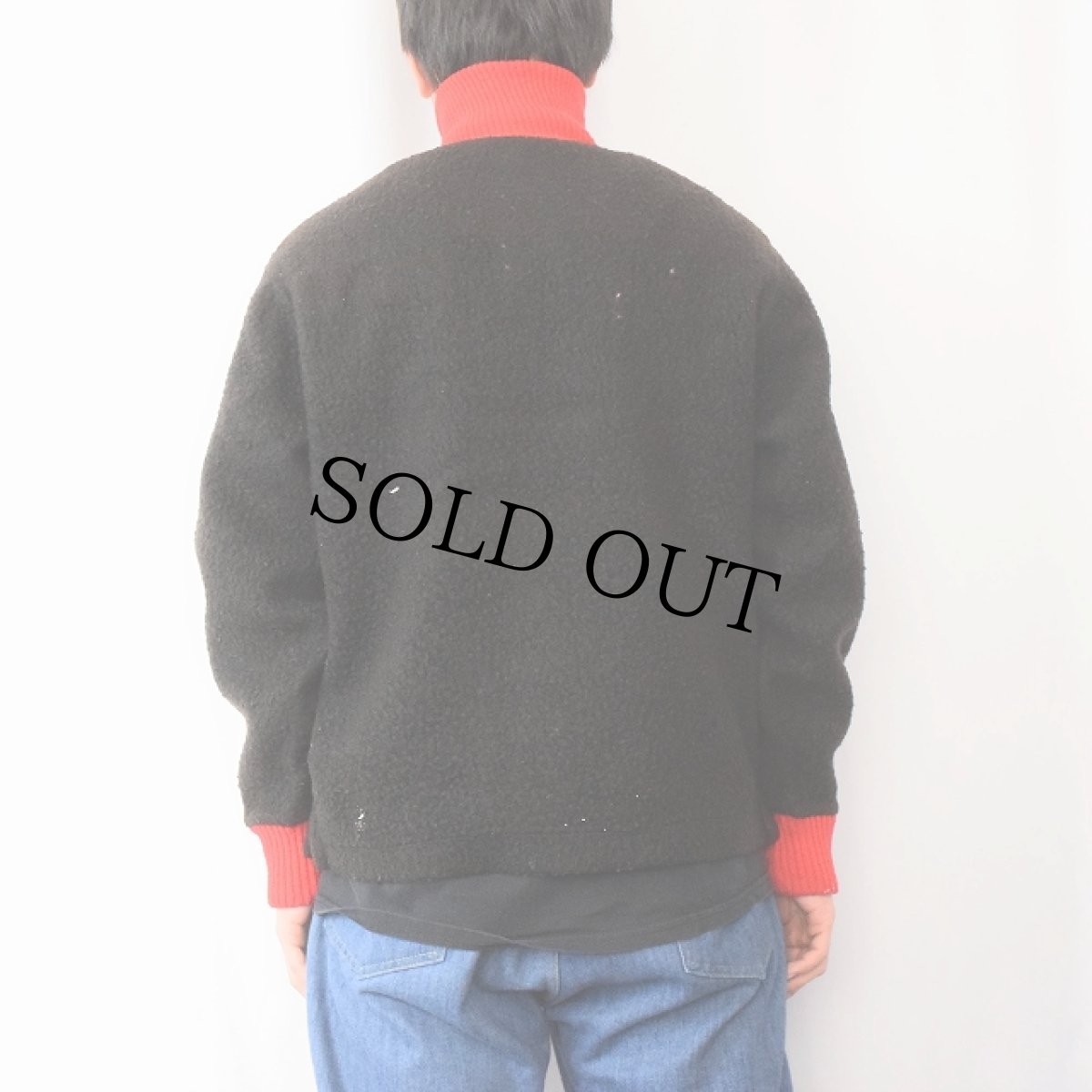 画像5: 60's AIRMAN ボアナイロン プルオーバージャケット BLACK (5)