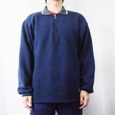 画像2: 90's RUSSEL ATHELETIC USA製 ハーフジップスウェット NAVY M (2)