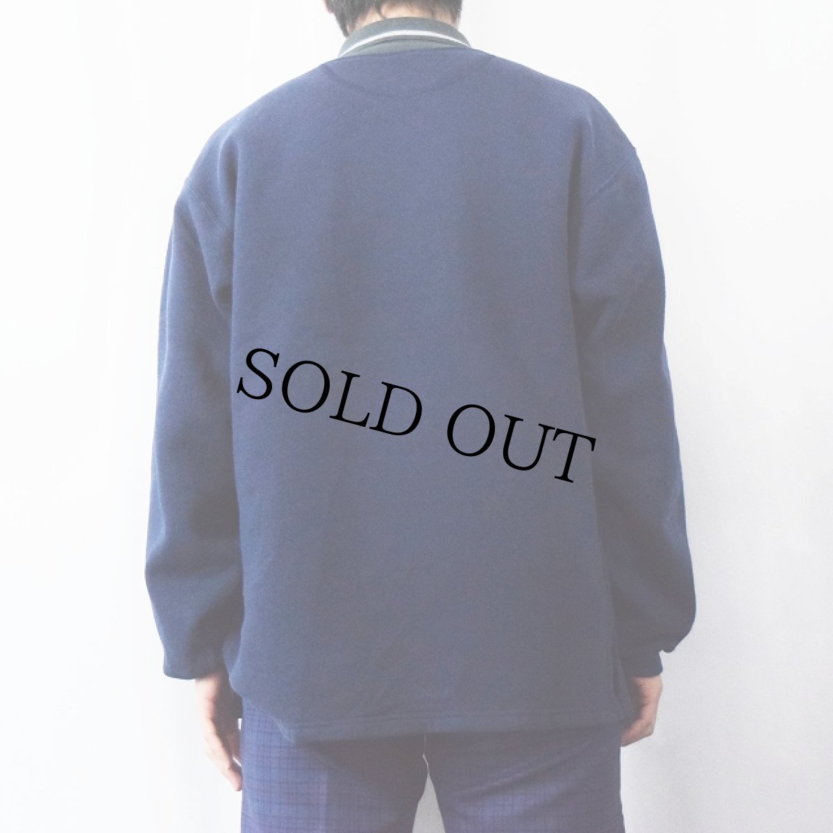 画像3: 90's RUSSEL ATHELETIC USA製 ハーフジップスウェット NAVY M (3)