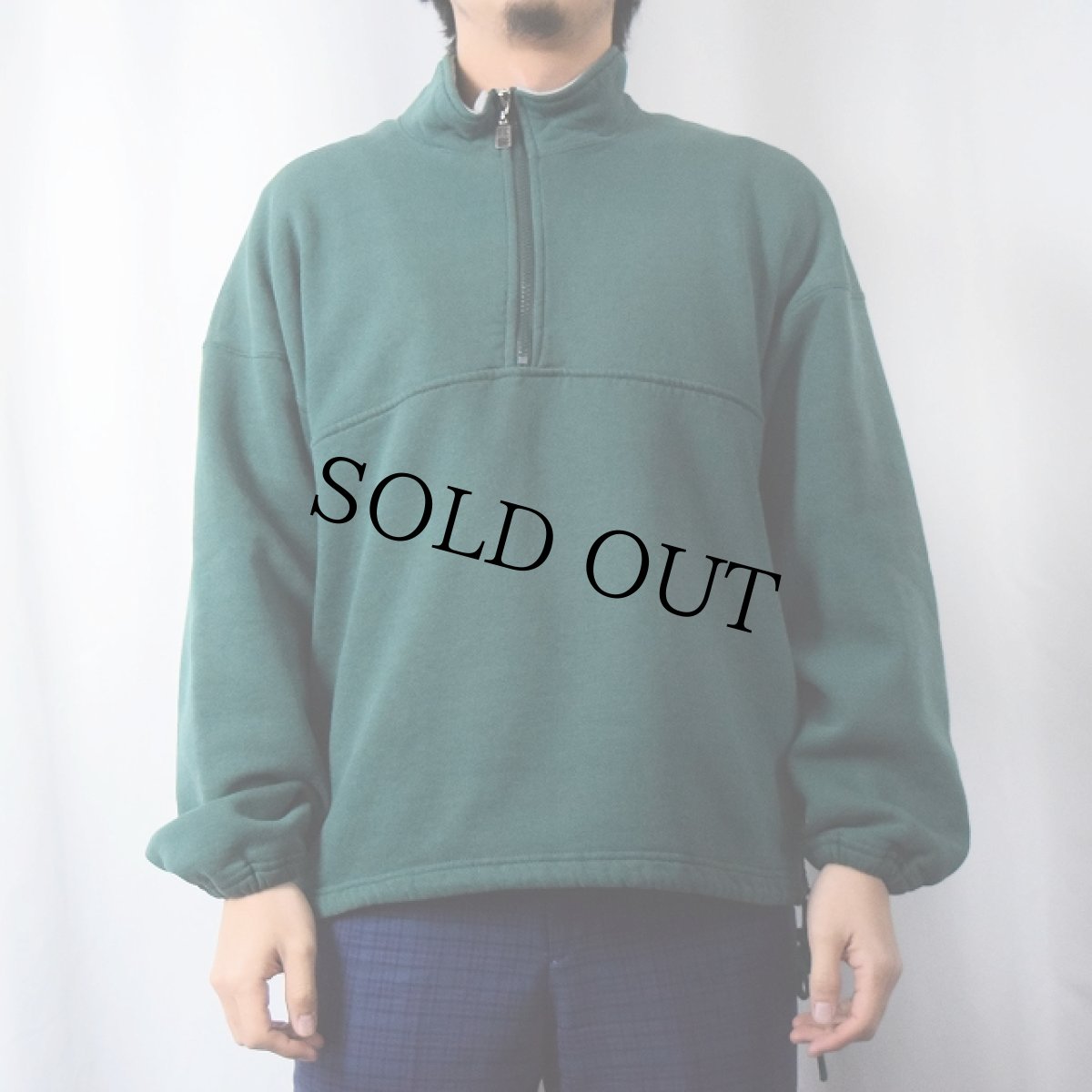 画像2: 90's RUSSEL ATHELETIC USA製 ハーフジップスウェット M (2)