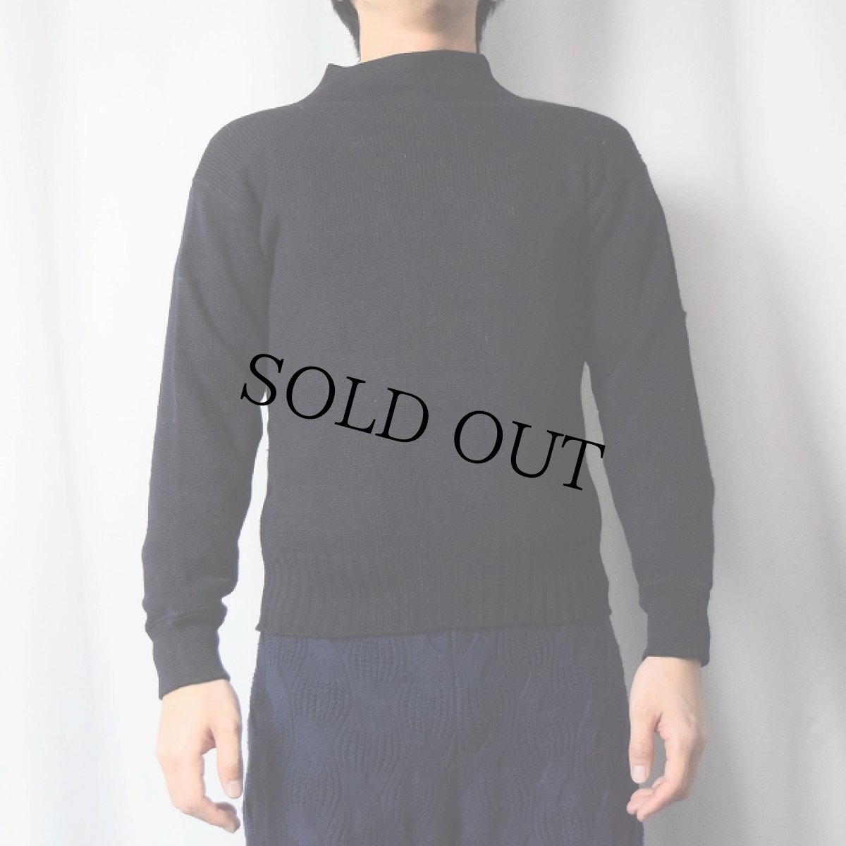 画像2: 40's U.S.NAVY GOBウールニットセーター NAVY (2)