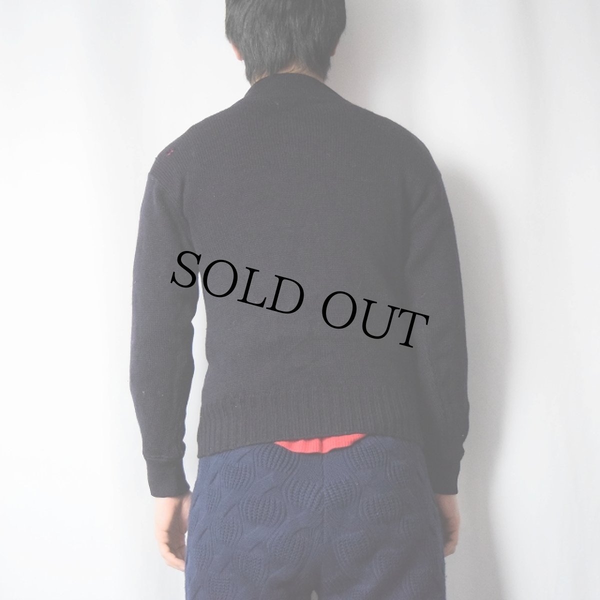 画像3: 40's U.S.NAVY GOBウールニットセーター NAVY (3)