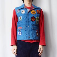 画像3: 【SALE】 70's パッチ付き 中綿入りベスト S (3)