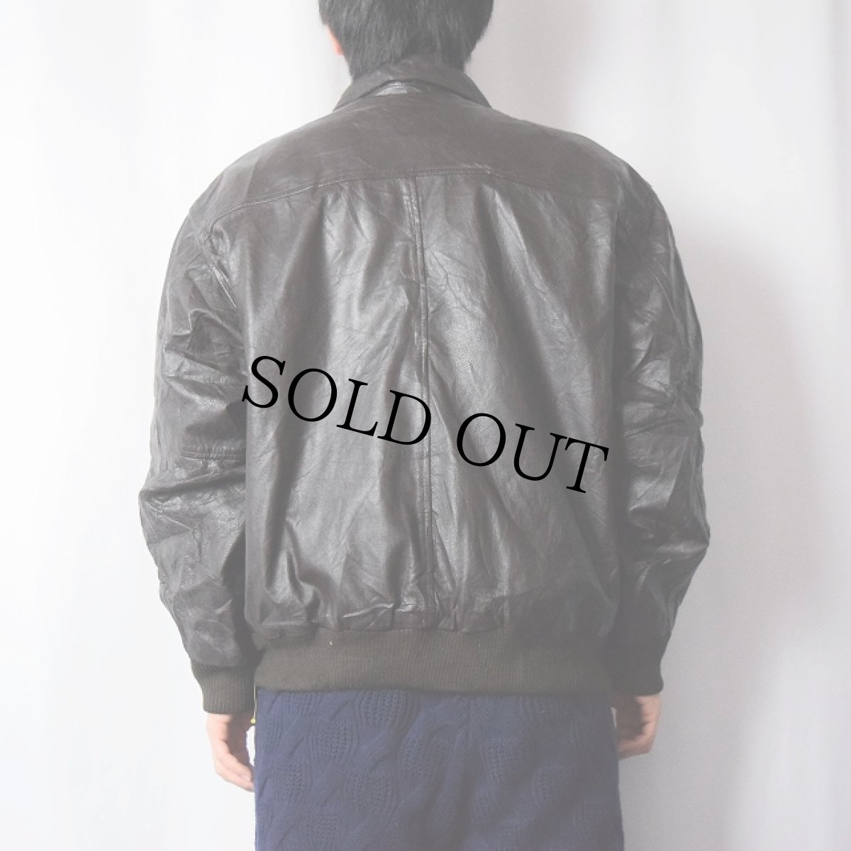 画像3: 90's AMERICAN BORN KOREA製 "A-2 TYPE" レザーフライトジャケット BROWN S (3)