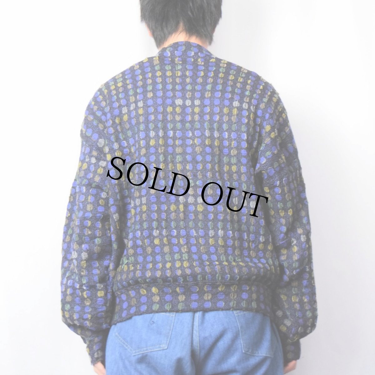 画像3: 90's JHANE BARNES 総柄 ジャガード織 プルオーバー  (3)