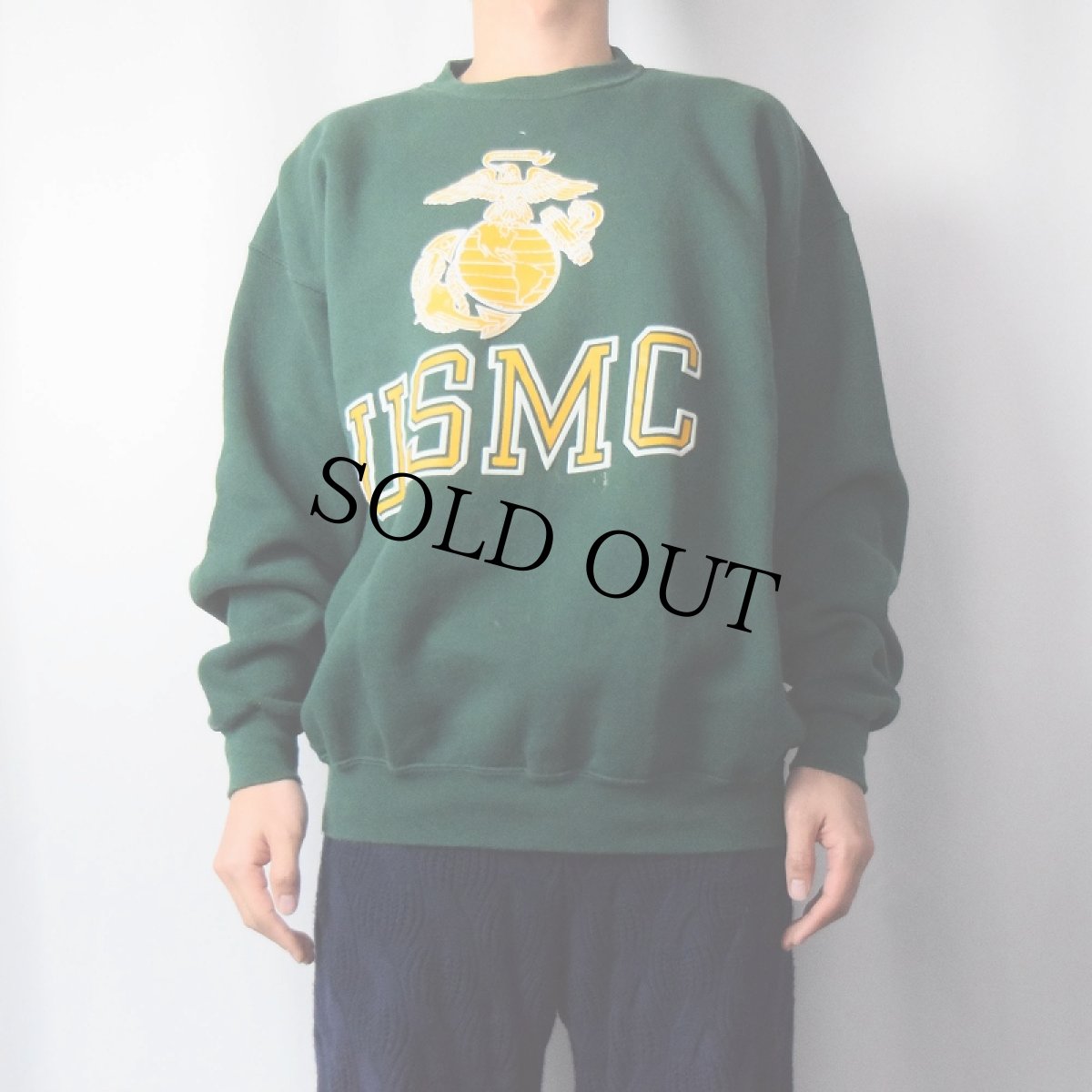 画像2: 90's SOFFE USA製 "USMC" プリントスウェット XL (2)