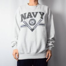 画像3: 90's SOFFE USA製 "NAVY" リフレクタープリントスウェット XL (3)