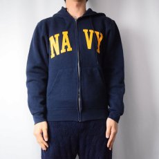 画像2: SOFFE "NAVY" スウェットジップパーカー NAVY S (2)