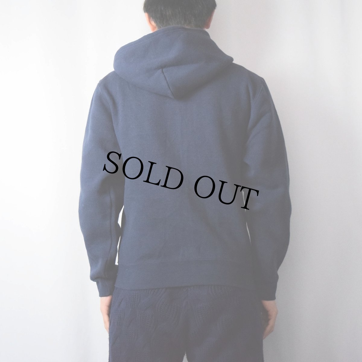 画像3: SOFFE "NAVY" スウェットジップパーカー NAVY S (3)