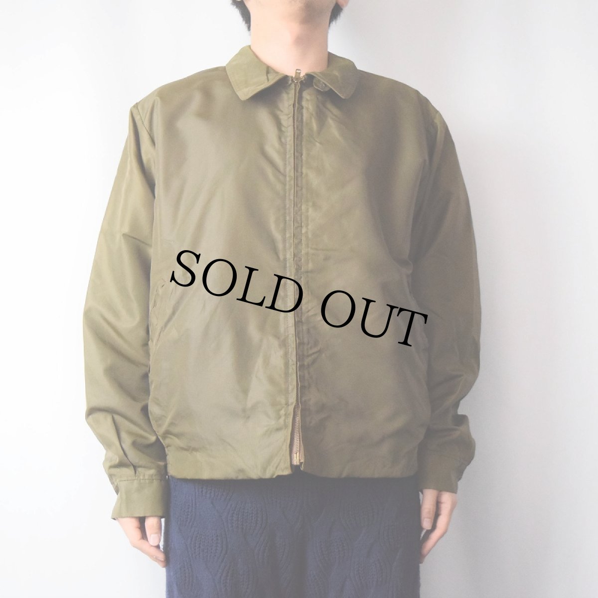 画像2: 60's McGREGOR USA製 "Nylon Anti-Freeze" ボアライナー ナイロンスイングトップ BROWN SIZE42 (2)