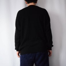 画像3: カシミヤニットセーター BLACK  (3)