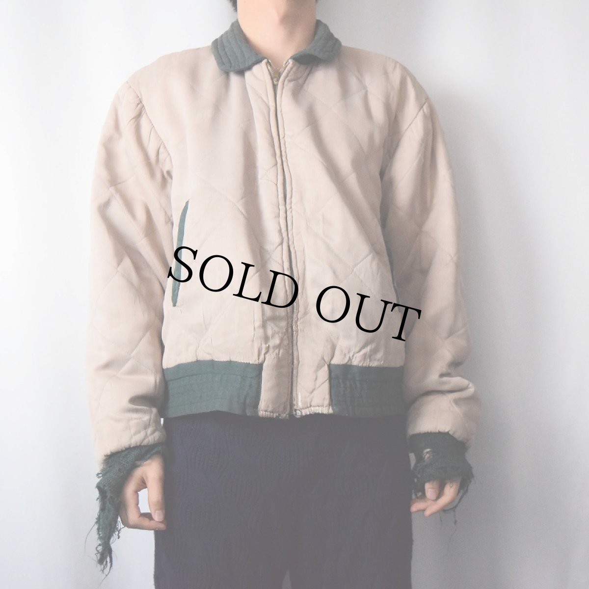 画像3: 50〜60's WEATHERCREST 中綿入り コットン×レーヨンギャバジン リバーシブルジャケット (3)