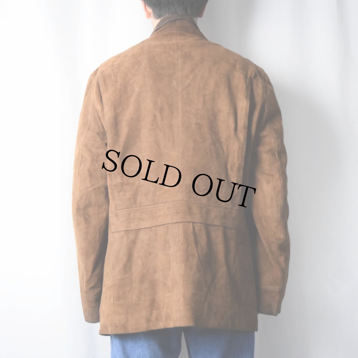 画像3: POLO Ralph Lauren スエードレザー テーラードジャケット L (3)