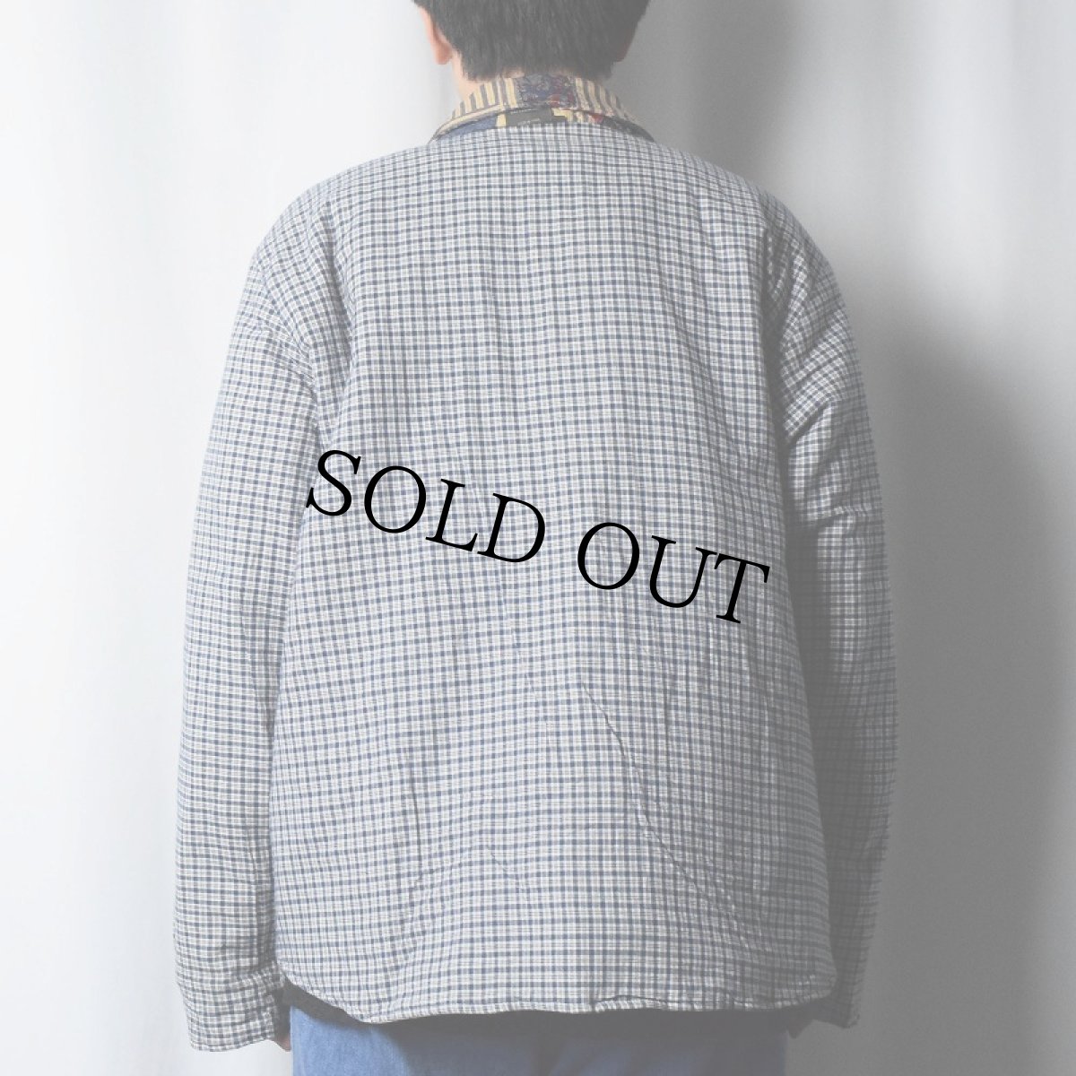 画像6: 星柄 リバーシブル パッチワーク キルティングジャケット M (6)