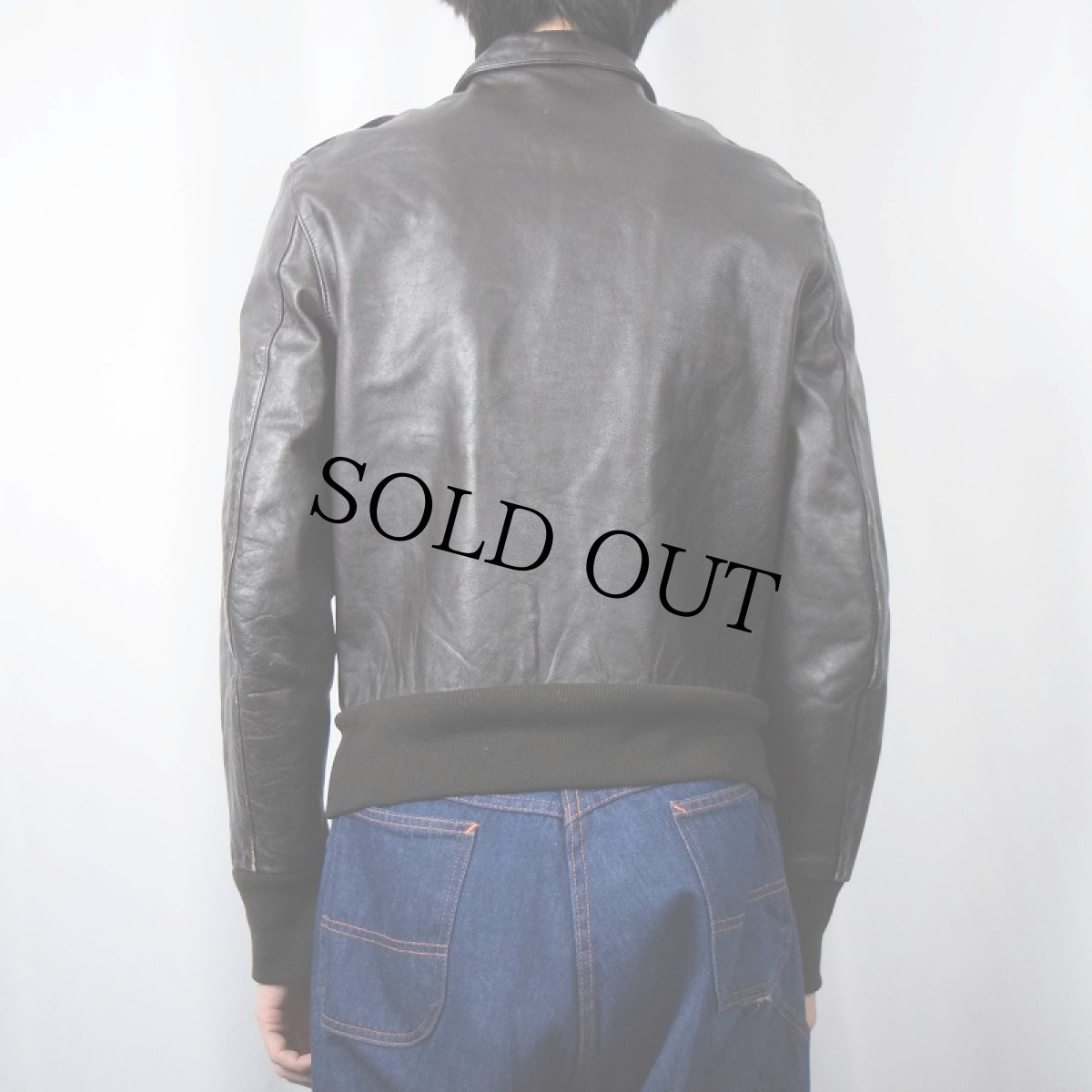 画像3: 90's San Diego LEATHER JACKET FACTORY USA製 "A-2 TYPE" レザーフライトジャケット BROWN SIZE36 (3)