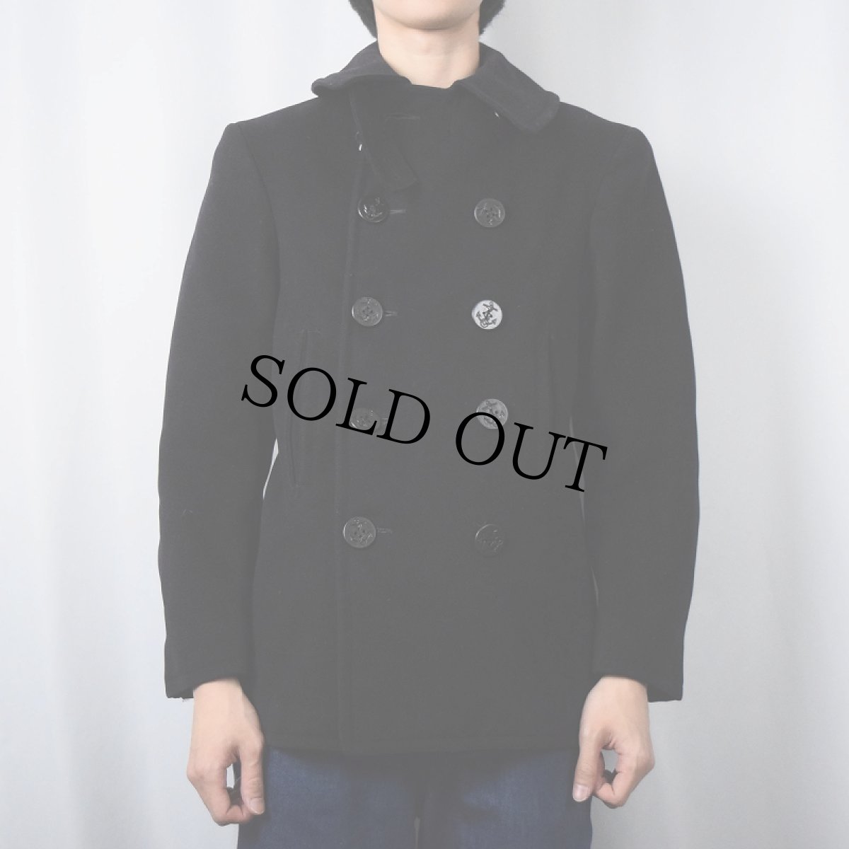 画像2: 40's U.S.NAVY 10ボタン Pコート (2)