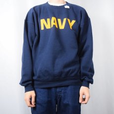 画像2: SOFEE "NAVY" 前V プリントスウェット NAVY XL (2)