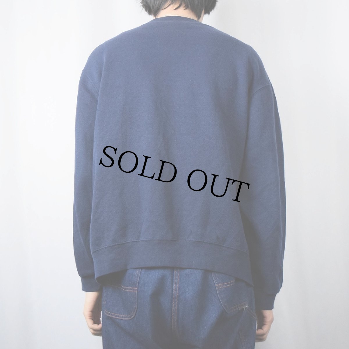 画像3: SOFEE "NAVY" 前V プリントスウェット NAVY L (3)