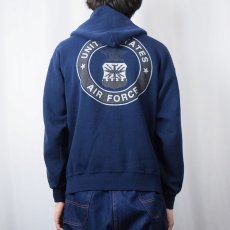 画像4: M.J.SOFEE "USAF" リフレクタープリントジップパーカー NAVY L (4)