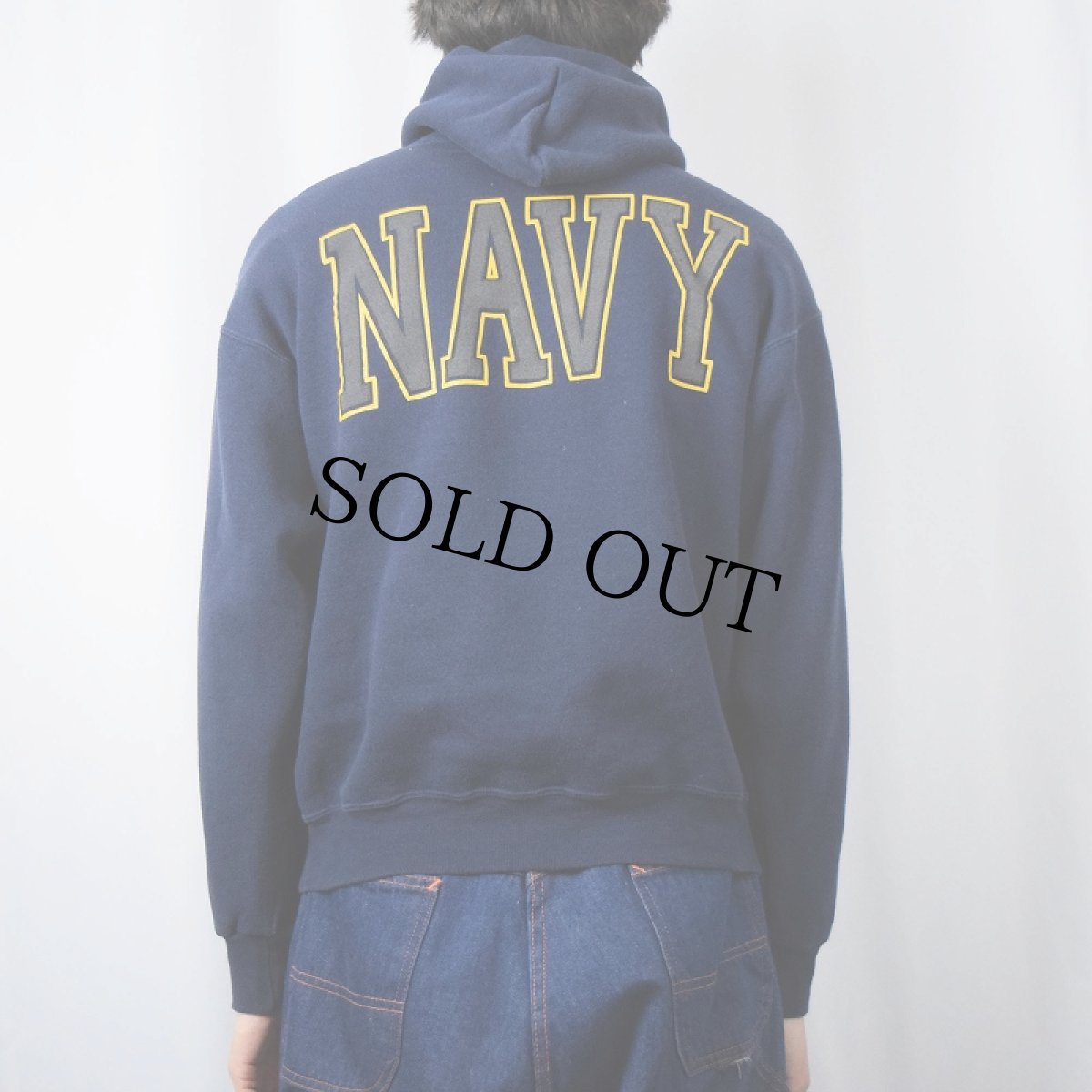 画像4: 90's SOFEE USA製 "NAVY" リフレクタープリントスウェット NAVY M (4)