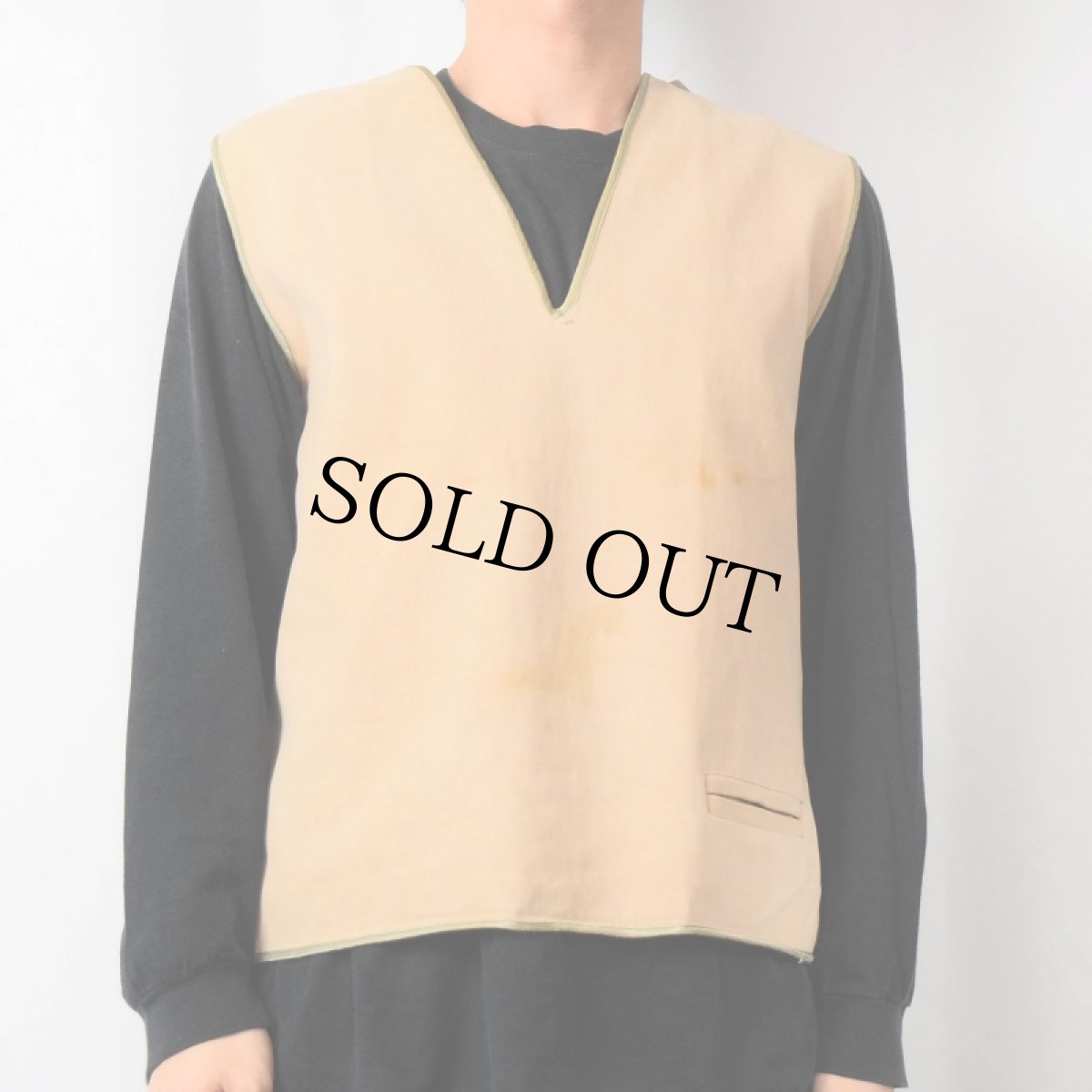 画像3: VINTAGE 切り替えデザイン ピーチスキンベスト (3)