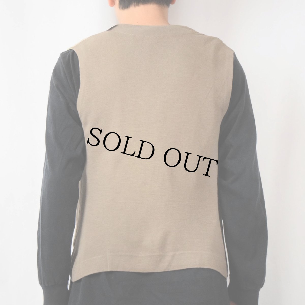 画像4: VINTAGE 切り替えデザイン ピーチスキンベスト (4)