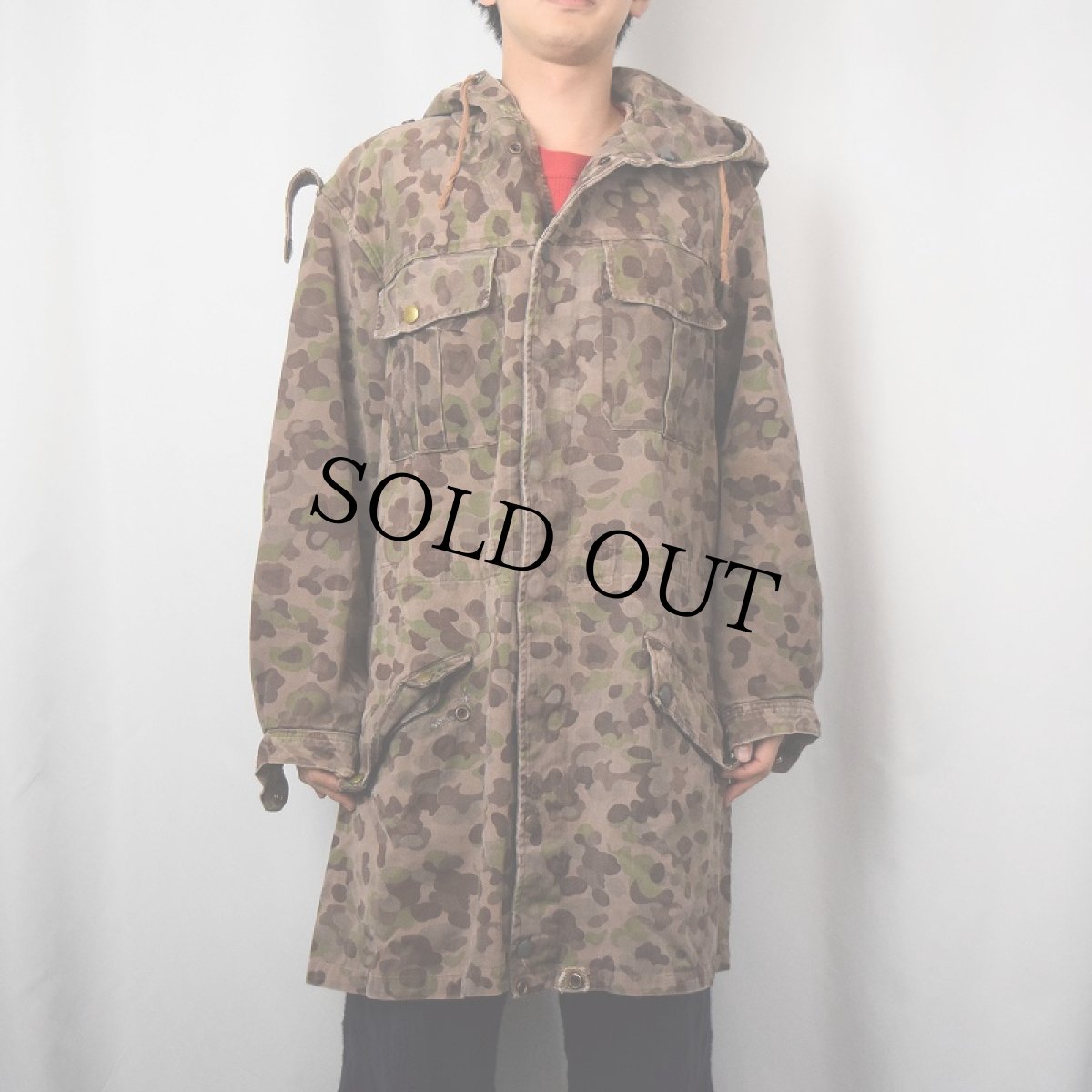 画像2: 50's Austrian Military オーストリアン ピードットカモ柄 コットンパーカー (2)