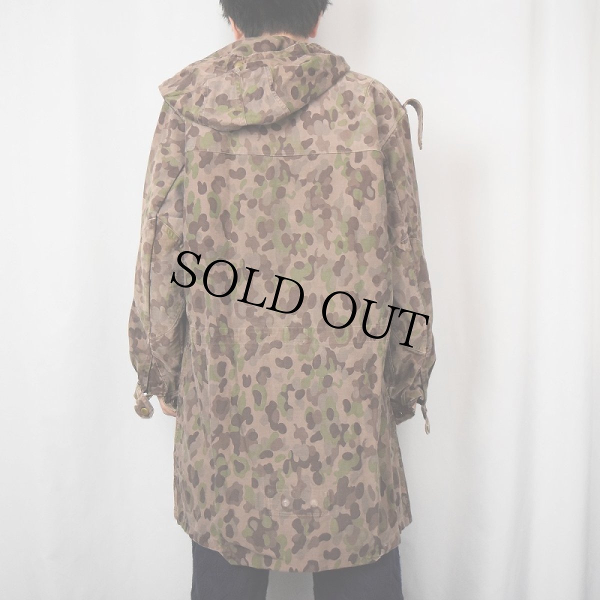 画像3: 50's Austrian Military オーストリアン ピードットカモ柄 コットンパーカー (3)