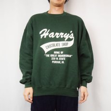 画像3: 90's RUSSEL ATHELETIC USA製 "Harry's CHOCOLATE SHOP" 前V プリントスウェット L (3)