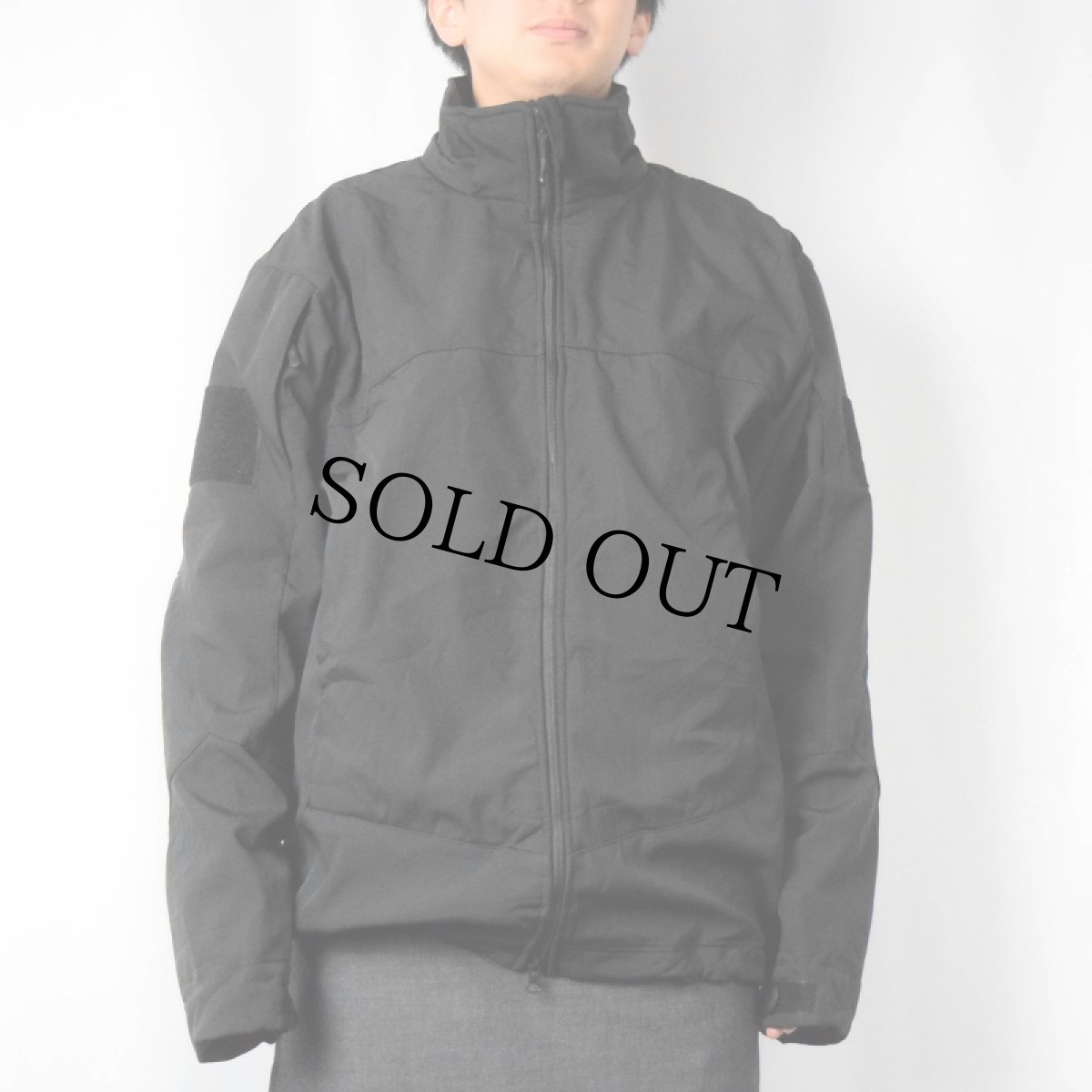 画像3: ミリタリータイプ ソフトシェルジャケット BLACK 3XL (3)