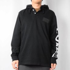 画像2: POLO Ralph Lauren LIMITED EDITION "POLO SPORT" フード付き レイヤードデザインラガーシャツ  BLACK M (2)