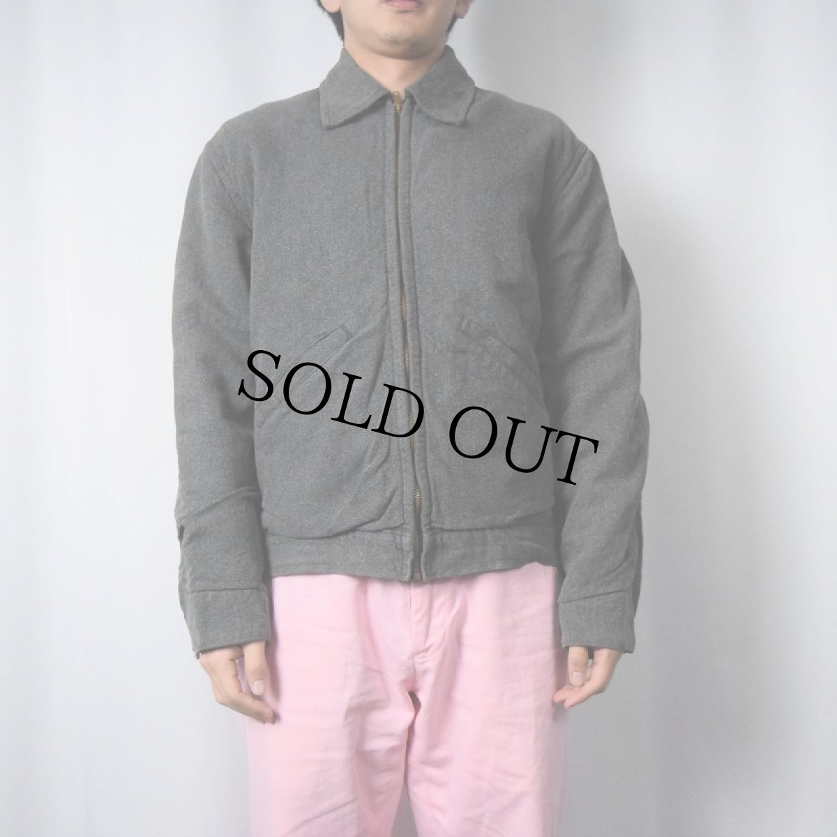 画像2: 50〜60's TEST ブランケットライナー ブラックウィップコード ワークジャケット (2)