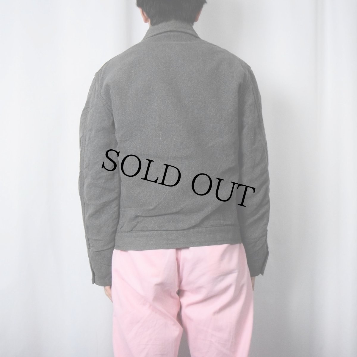 画像3: 50〜60's TEST ブランケットライナー ブラックウィップコード ワークジャケット (3)