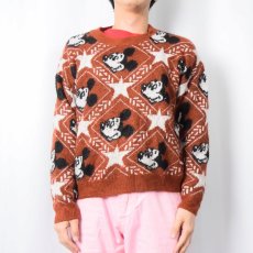 画像2: Disney ”MICKEY MOUSE” 総柄ジャガードニットセーター (2)